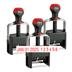 Shiny brand heavy duty self-inking date and number stamps